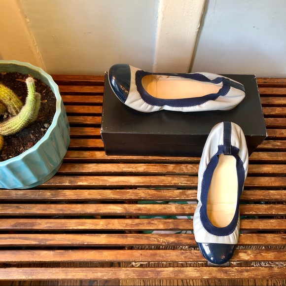 🚨 Price Reduced 🚨 J. Crew Navy/Grey Ballet Flats - Picture 2 of 8